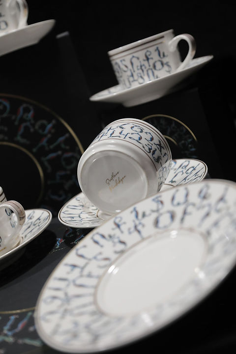 Armenian Alphabet — 24K Gold Porcelain Tea Cup & Saucer by KARCHIKYAN