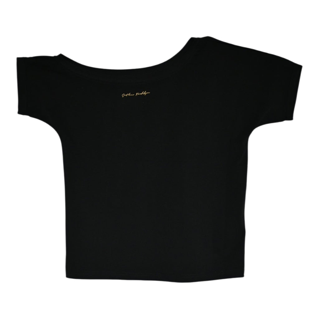 Red Poppy Signature Crop Top – Black